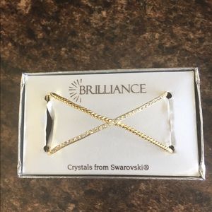 Costume gold bangle with Crystals from Swarovski